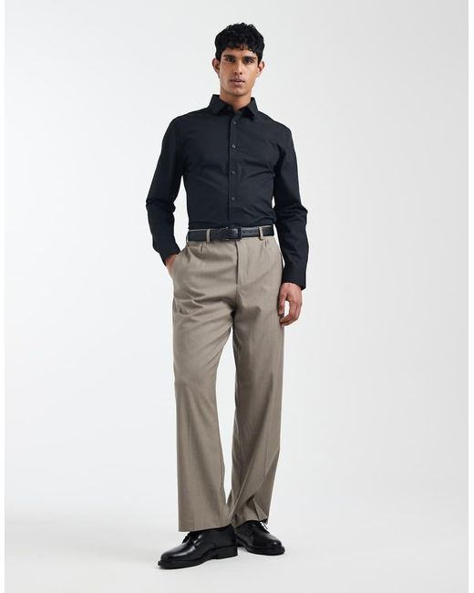 ASOS Blue Regular Fit Smart Poplin Shirt for men