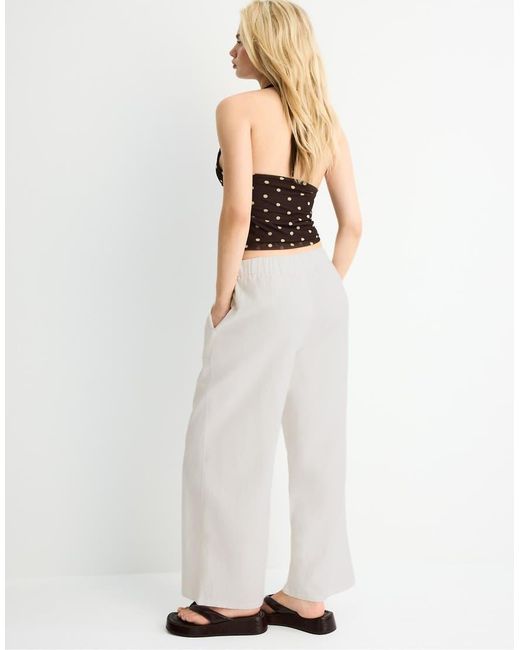Stradivarius White Rustic Culottes