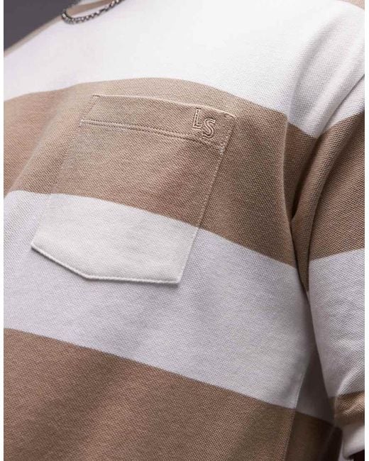 Levi's Gray Half Sleeve Block Stripe Pique T-shirt for men