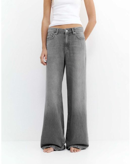Jean ample oversize Pull&Bear en coloris White