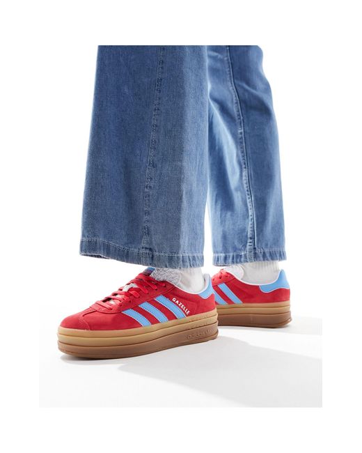 Gazelle bold - baskets - rouge et bleu Adidas Originals en coloris Blue
