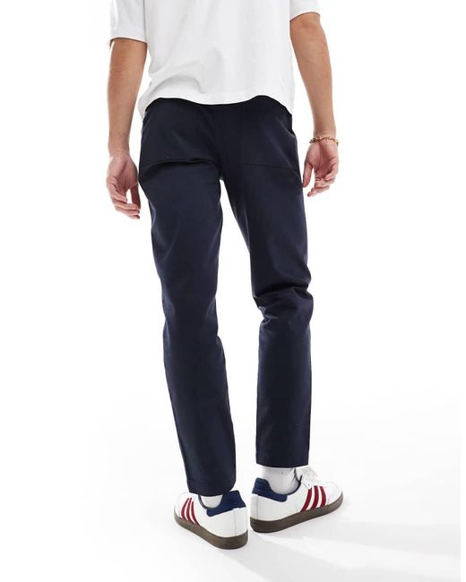 ASOS Blue Tapered Trousers for men