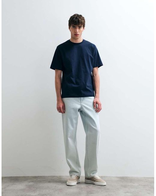 ASOS COLLECTIVE Blue Ac-b253 Classic Straight Fit Denim Jean for men