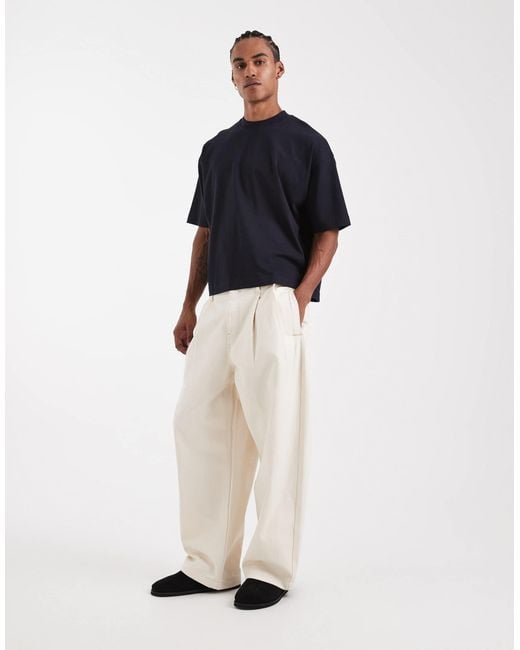 ASOS Blue Circular Design Collection Super Heavyweight Oversized Boxy T-shirt for men