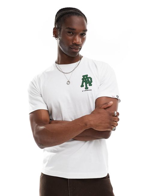 Aape By A Bathing Ape White Aape By A Bathing Ape Logo T-shirt With Camo Back Print for men