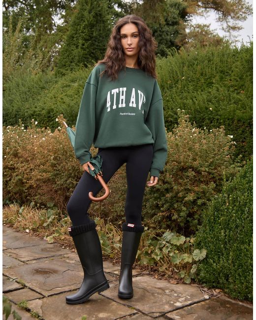 Sweat oversize à logo - forêt 4th & Reckless en coloris Green