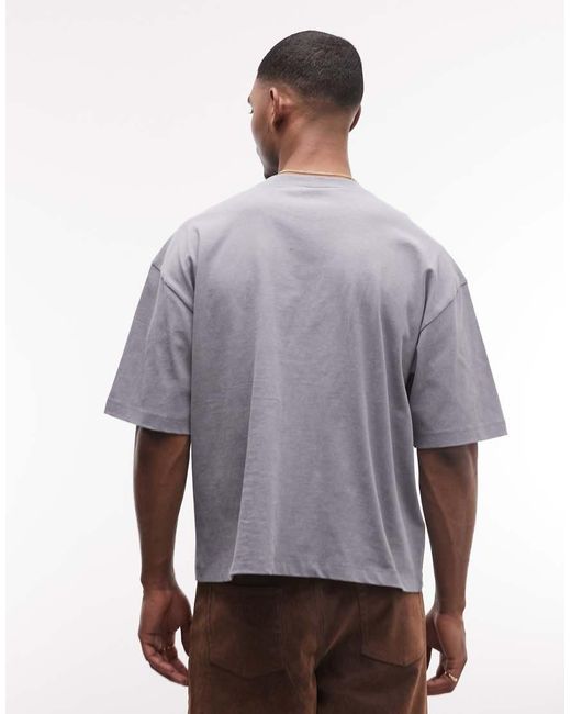 ASOS Purple Boxy Oversized T-shirt With Street Graphic for men