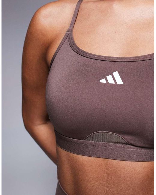 Adidas Originals Gray Adidas Training Light Support Sports Bra