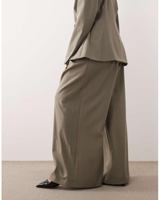 ARRANGE Natural Curve Draped Tailored Wide Leg Trouser