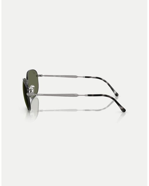 Ray-Ban Green Rb3754 Rectangle Polarised Sunglasses With Lens