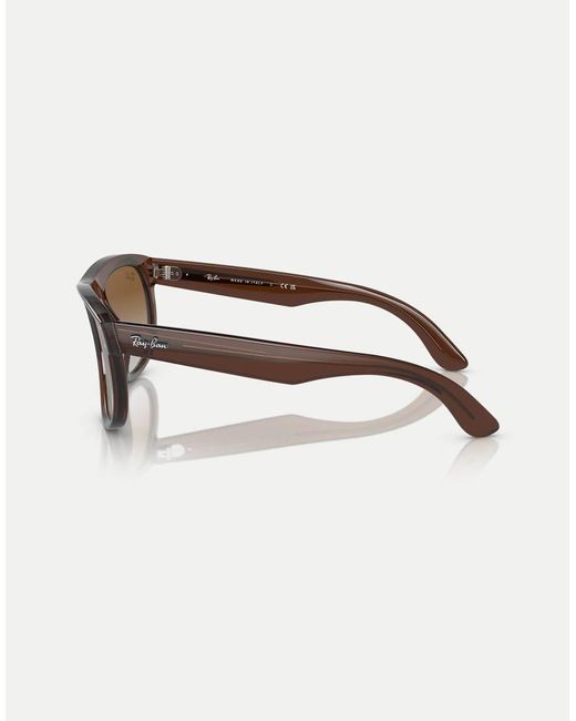 Ray-Ban Brown Reverse Sunglasses With Lens