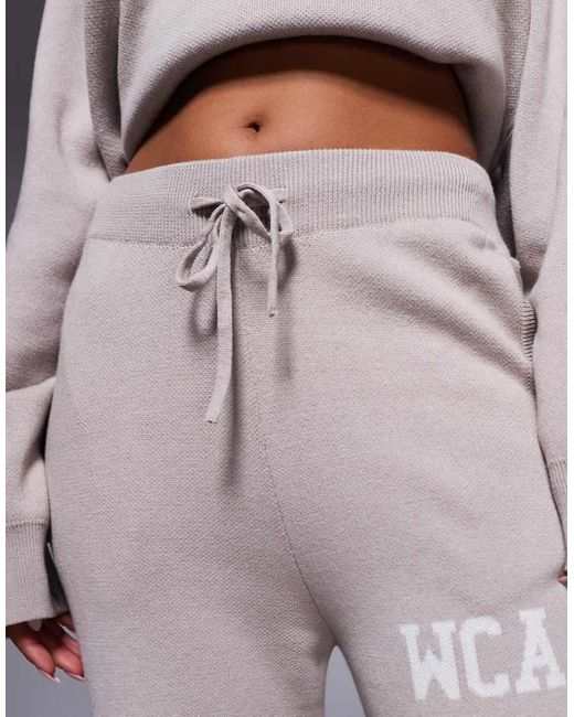 ASOS Gray Weekend Collective Co-ord Knit Trouser With Graphic