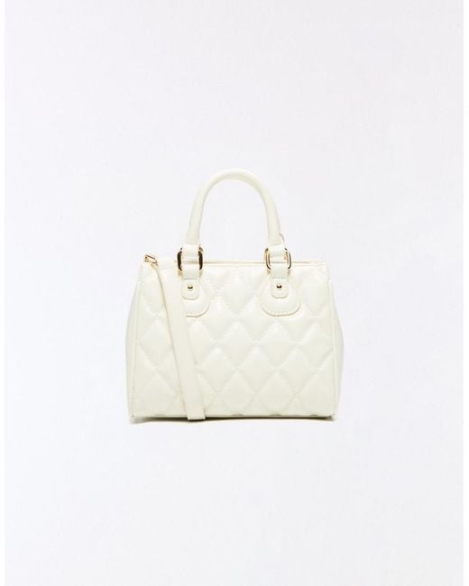 Bershka White Quilted Bag