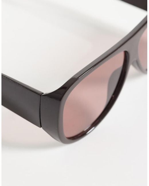 ASOS Natural Oversized Aviator Sunglasses