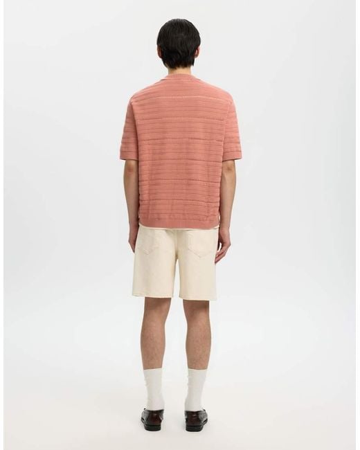SELECTED Multicolor Knitted Polo Shirt for men