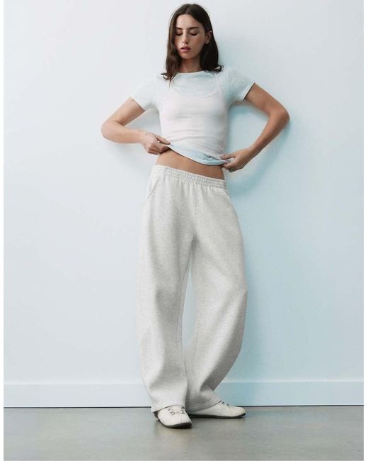 Pull&Bear Barrel-Leg Joggers in het Gray