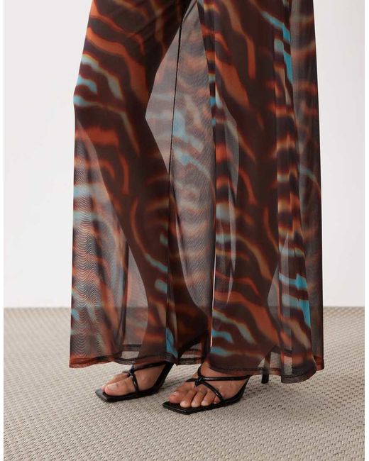 ASOS Multicolor Co-ord Printed Mesh Trouser With Bandana