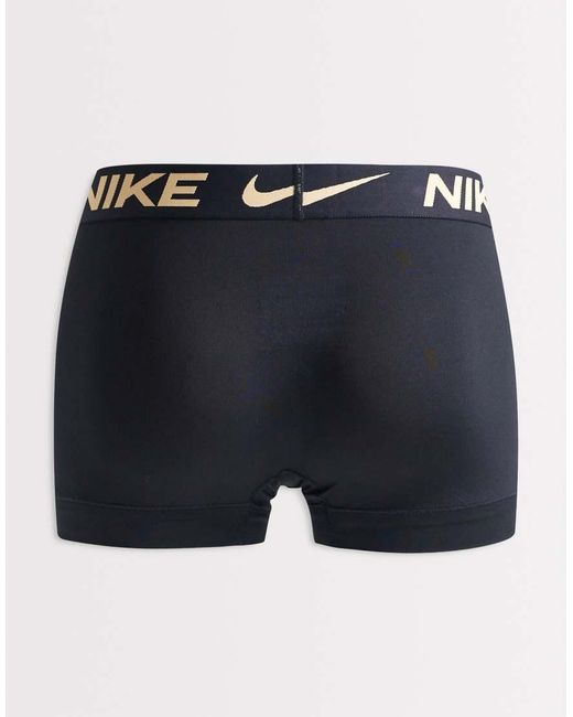 Nike Blue Essential Microfibre 3 Pack Trunks for men