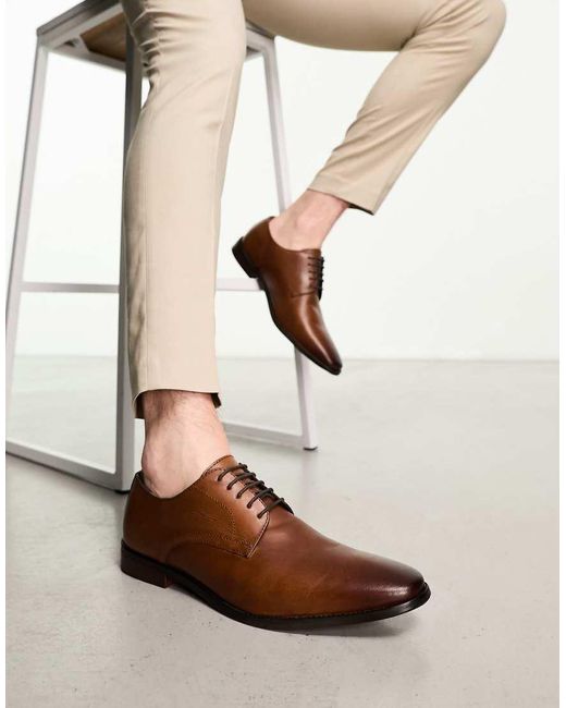 Scarpe Derby Stringate Marroni di Thomas Crick in Natural da Uomo