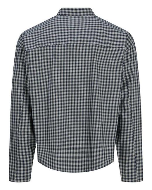 Jack & Jones Gray Checked Shirt for men