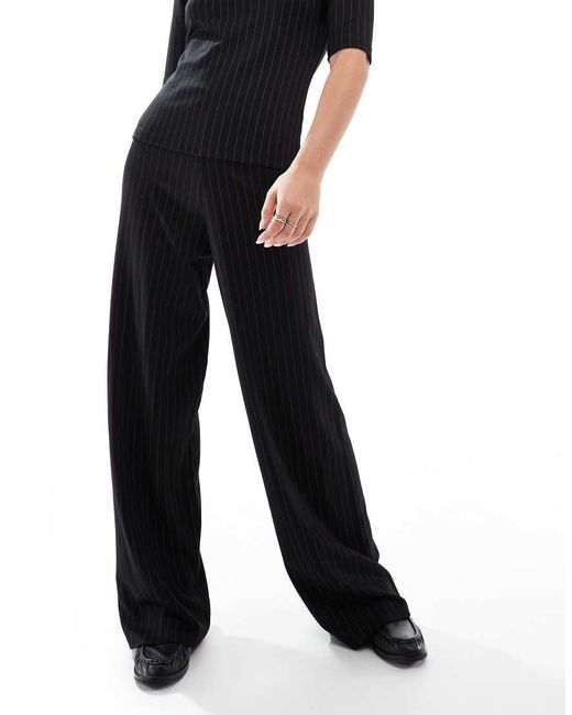 Pantalones Negros De Pernera Ancha Con Raya Diplomática Regina De (Parte De Un Conjunto) French Connection de color Blue