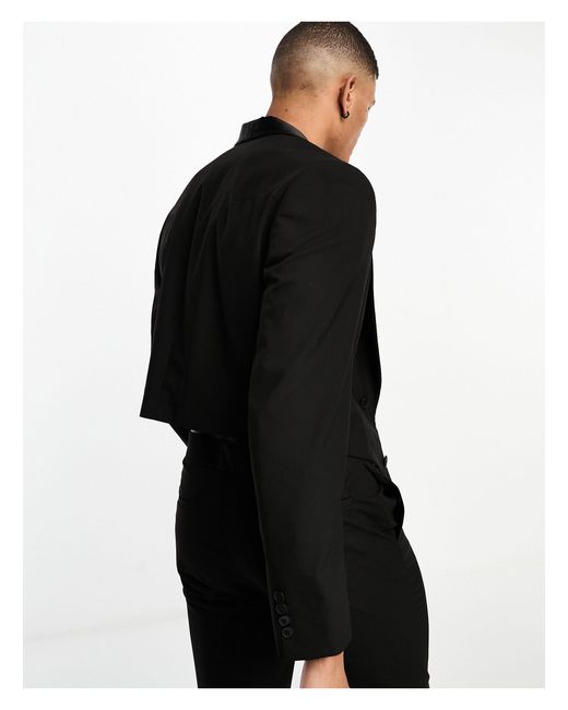 Giacca bolero da abito nera di ASOS in Black da Uomo