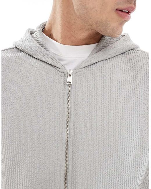 Felpa Squadrata Corta di Bershka in White da Uomo