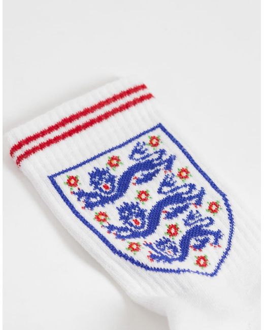 ASOS White 3 Pack Socks With England World Cup Graphic for men