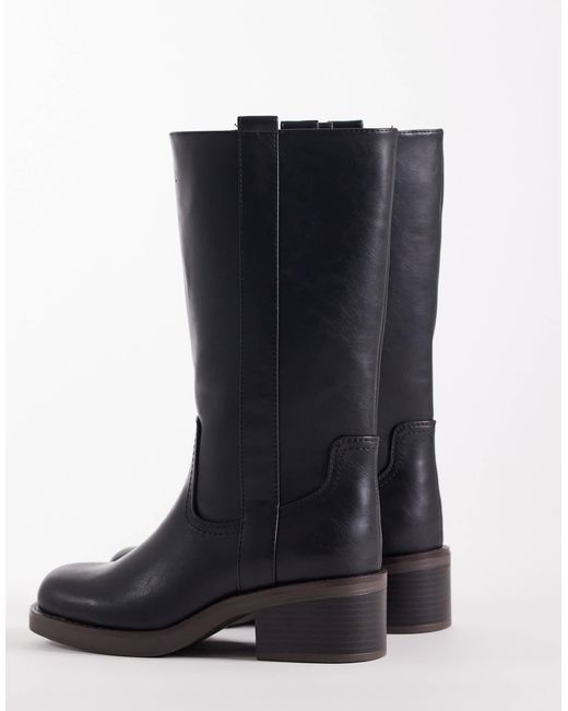 ASOS Blue Cherry Pull On Trucker Boots