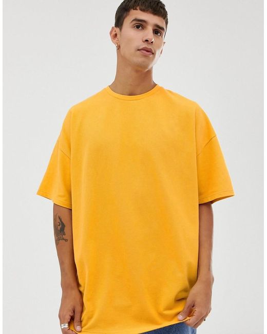 ASOS Yellow Oversized T-shirt for men