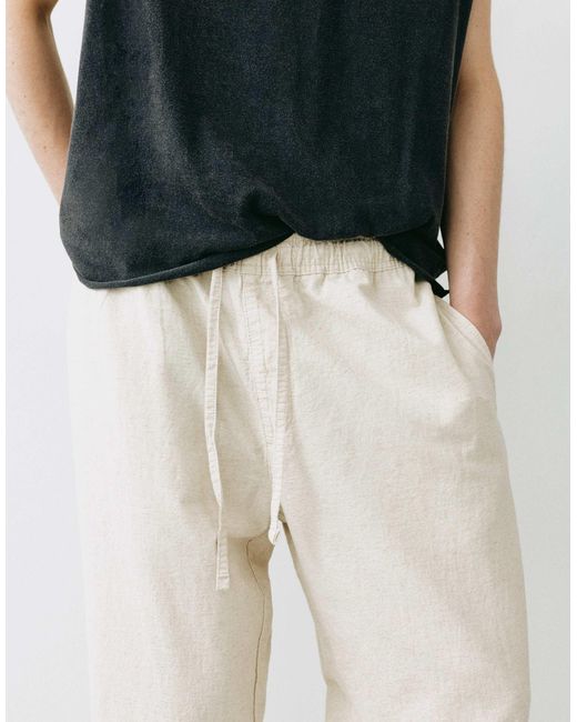 Pantalon Pull&Bear pour homme en coloris White