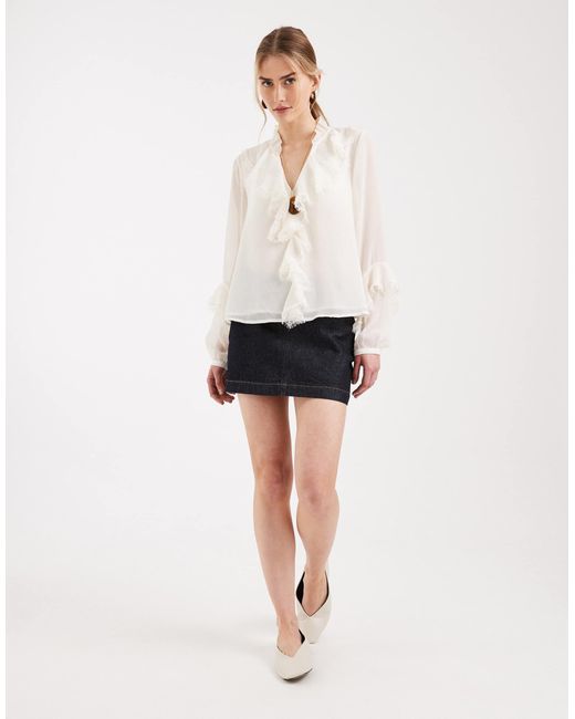 ONLY White – bluse im boho-stil