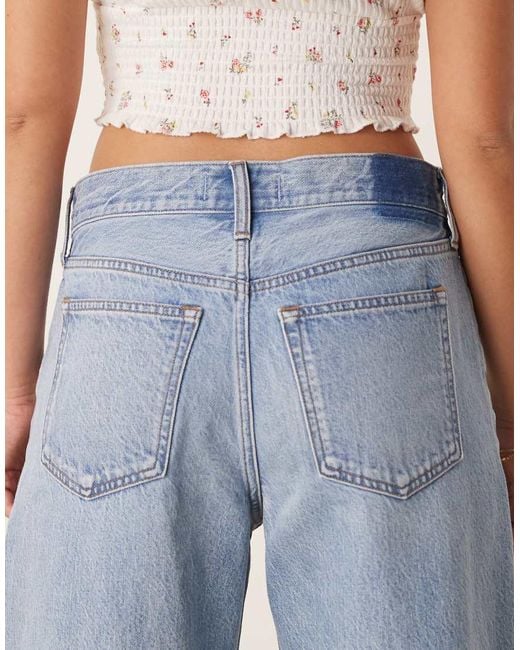 Abercrombie & Fitch Blue Curve Love Low Rise Ultra Loose Jeans