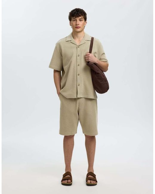 Pantalones Cortos -Verde SELECTED de hombre de color Natural