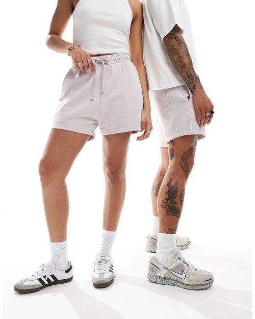 ASOS White Unisex Shorter Length Slim Shorts