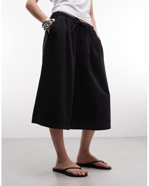 Collusion White Pull On Longline Jort