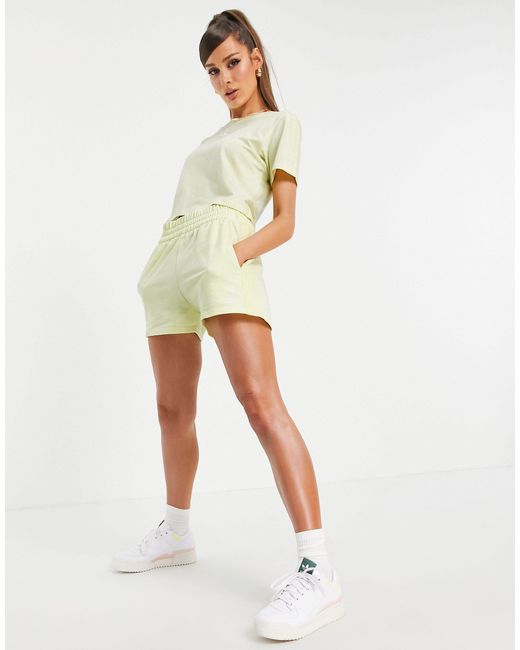 adidas originals three stripe dress in yellow