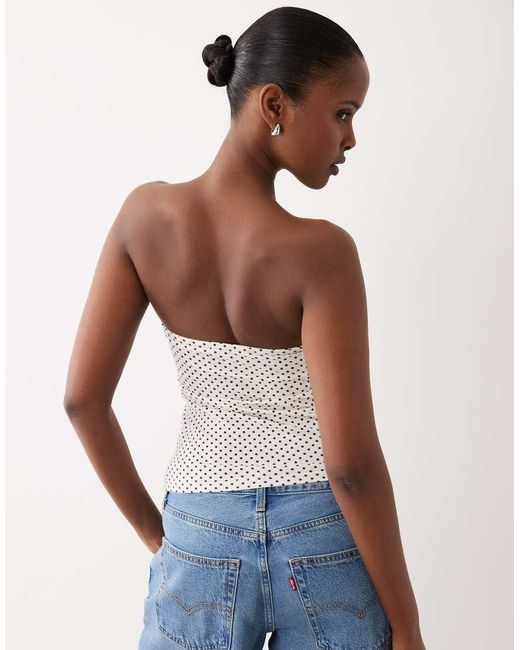 The Frolic White Exclusive Cotton Bandeau Top