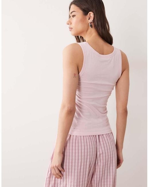 ASOS Pink 2 Pack Pyjama Vest