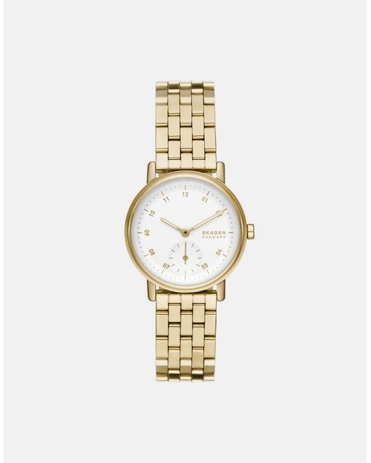 Skagen Metallic Kuppel Lille Two-Hand Sub-Second, Stainless Steel Watch