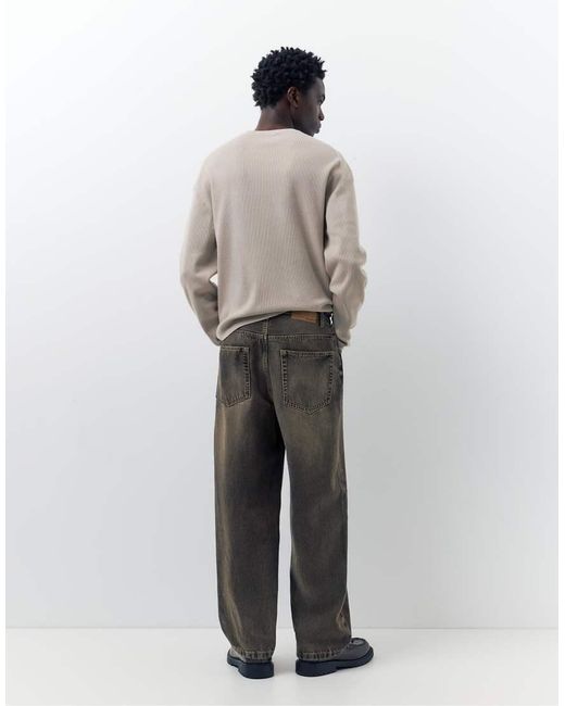 Pull&Bear White baggy Jeans for men