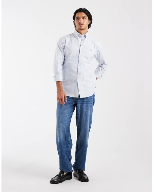 Polo Ralph Lauren White Custom Fit Oxford Shirt for men