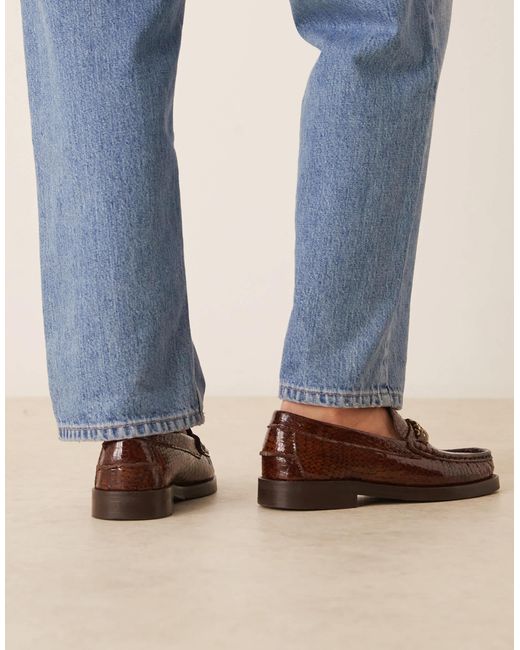 Walk London Blue Dalston Chain Loafer