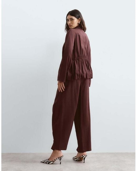 ARRANGE Brown Blythe Tape Fold Detail Tailo Trouser Co-ord