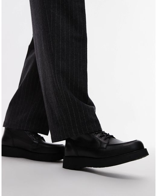 Tommy Hilfiger Black Lace Up Leather Boots for men