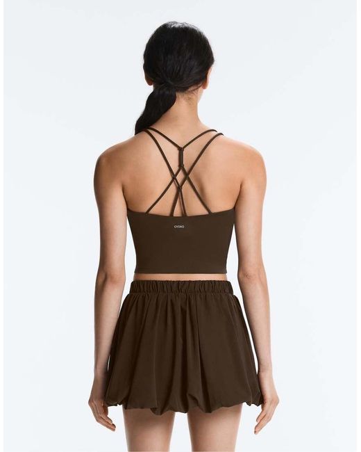 Oysho Green Comfortlux Crossover Strap Tank Top