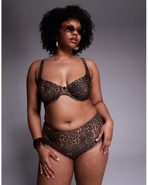 ASOS Black Asos Design Curve Kitty Underwired Bikini Top