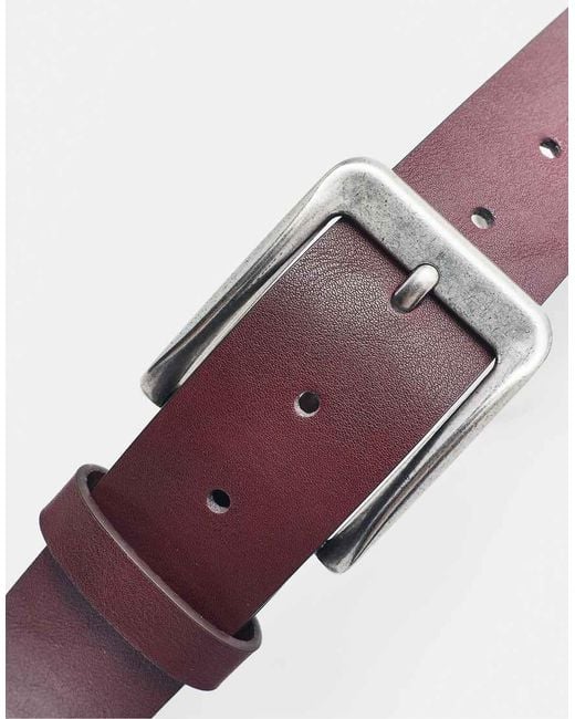 Pull&Bear Purple Basic Leather Effect Belt