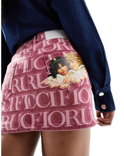 Fiorucci Blue Micro Mini Skirt