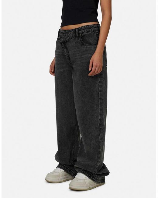 Good For Nothing Black Baggy Vintage Wash Denim Jeans